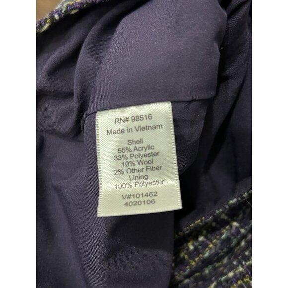 Coldwater Creek Womens Tweed Pencil Skirt Purple Sz 10 Petite - Picture 6 of 9